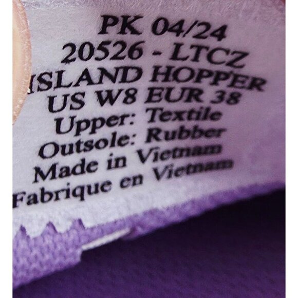 Olukai Island Hopper Size 8 Womens Lilac Crushed Grape Low Lace Fashion Sneakers - Picture 5 of 14